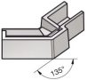   8596 R 135°-os jobbos végzáró elem a 8590 vízzáró küszöbhöz