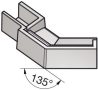   8597 L 135°-os balos végzáró elem a 8590 vízzáró küszöbhöz