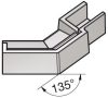   8597 R 135°-os jobbos végzáró elem a 8590 vízzáró küszöbhöz
