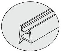 PS-6  Műanyag profil 6 mm vastag üveghez