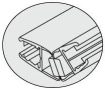 PS-9M  Mágneses műanyag profil 8 mm vastag üveghez